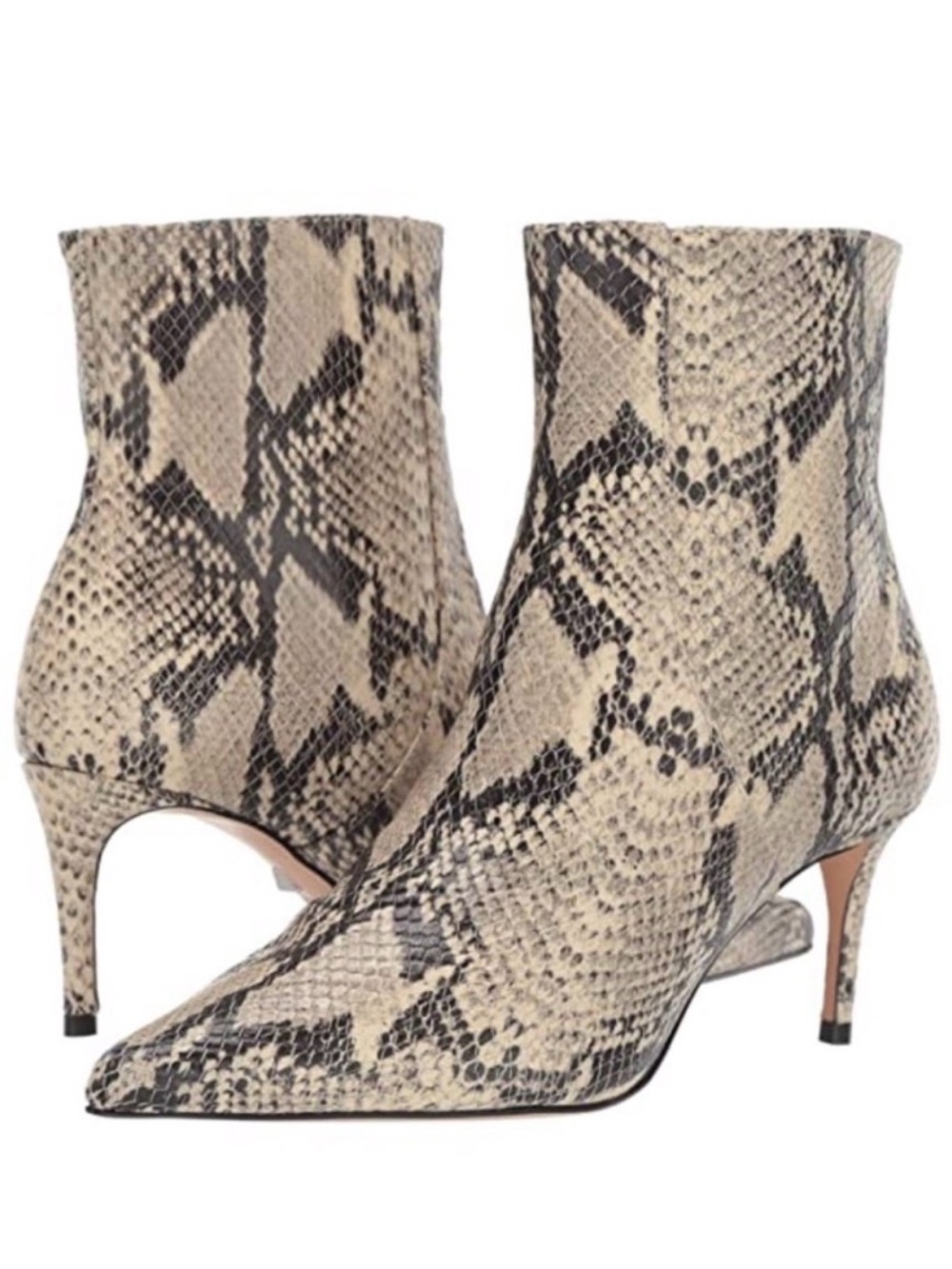 Schutz Bette Snake-Embossed  Booties